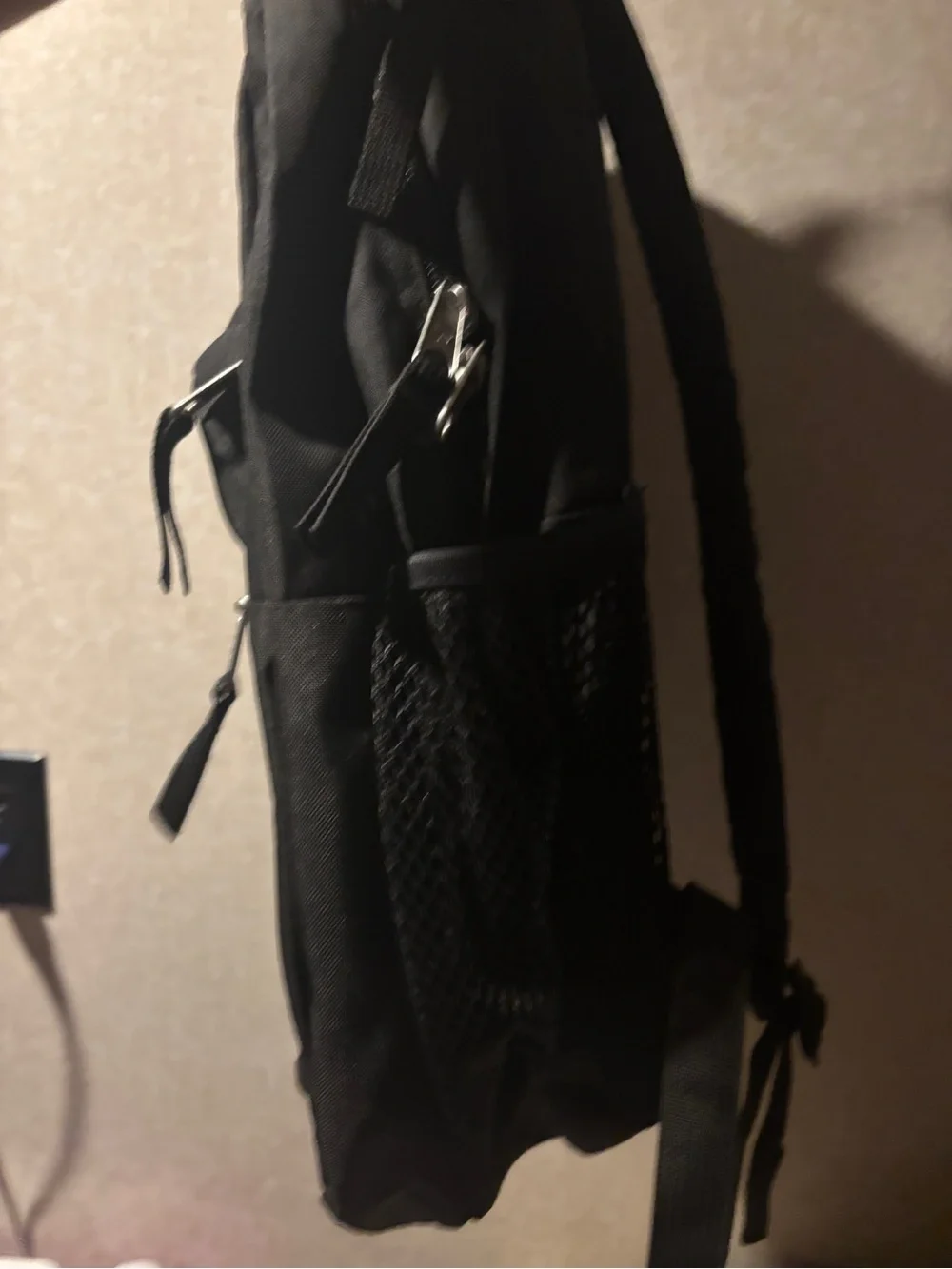 Jansport Black Everyday Backpack with Red & Blue Logo